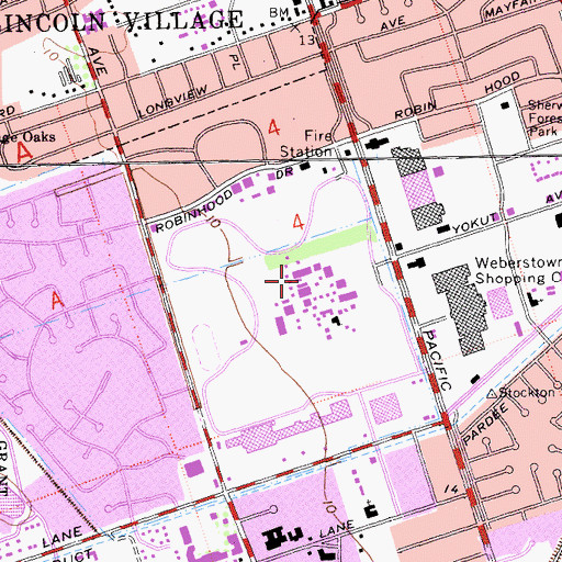 Topographic Map of KSJC-FM (Stockton), CA