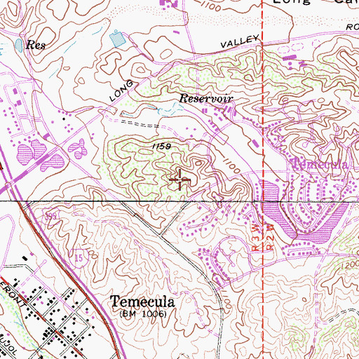 Topographic Map of KRTM-FM (Temecula), CA