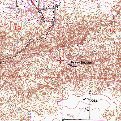 Topographic Map of KNJO-FM (Thousand Oaks), CA