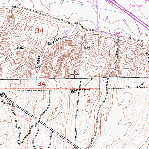 Topographic Map of KSGO-FM (Tracy), CA