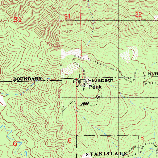 Topographic Map of KKBN-FM (Twain Harte), CA