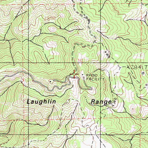 Topographic Map of KUKI-FM (Ukiah), CA