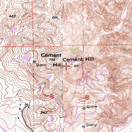 Topographic Map of KUIC-FM (Vacaville), CA