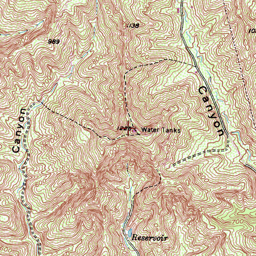 Topographic Map of KAGR-FM (Ventura), CA