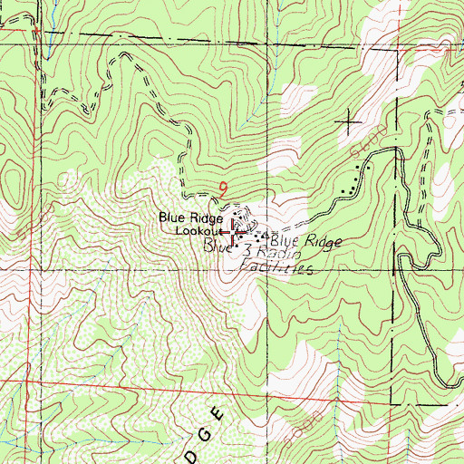 Topographic Map of KDUV-FM (Visalia), CA