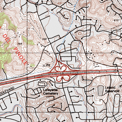 Topographic Map of KKISFM-FM (Walnut Creek), CA