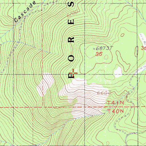 Topographic Map of KWHO-FM (Weed), CA