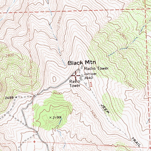 Topographic Map of KWEW-TV (Coalinga), CA
