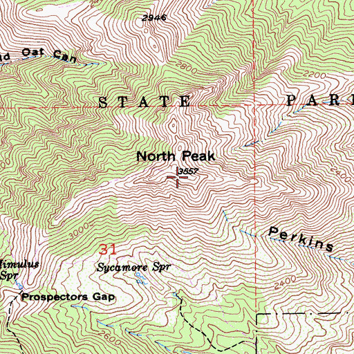 Topographic Map of KFCB-TV (Concord), CA
