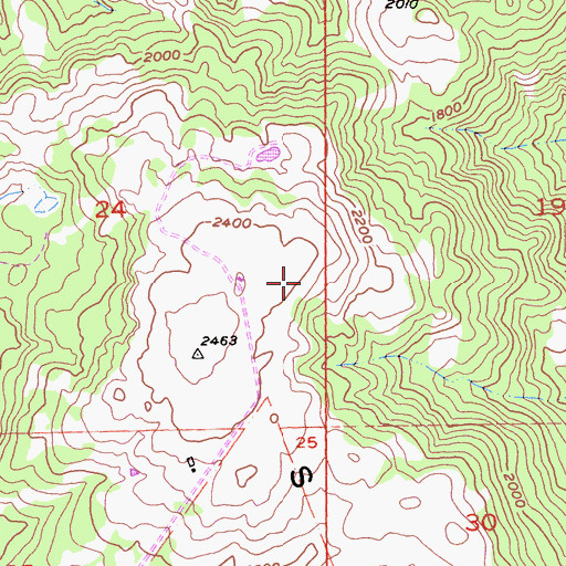 Topographic Map of KRCB-TV (Cotati), CA