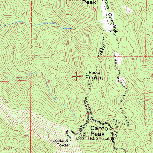 Topographic Map of KFWU-TV (Fort Bragg), CA
