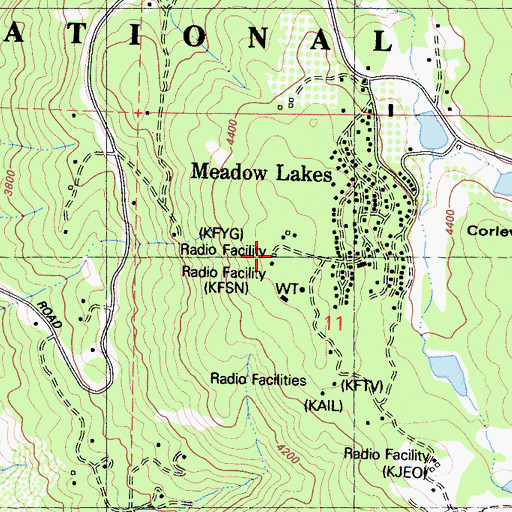 Topographic Map of KFSN-TV (Fresno), CA