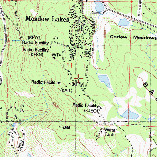 Topographic Map of KFTV-TV (Hanford), CA