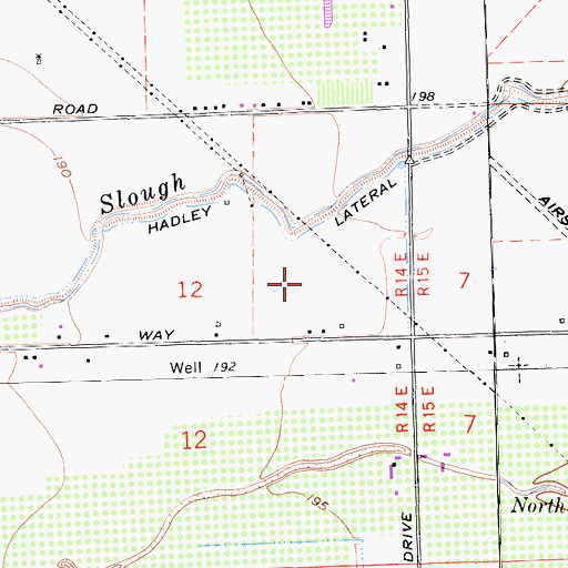 Topographic Map of KVMG-TV (Merced), CA