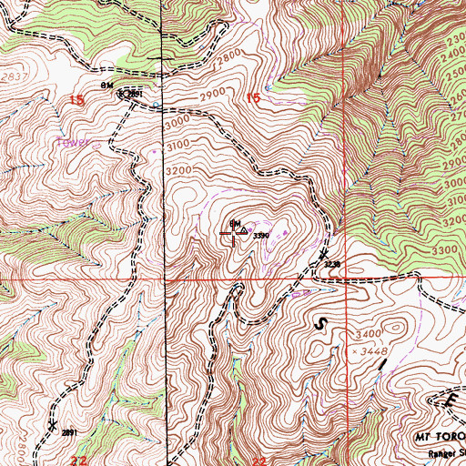 Topographic Map of KMST-TV (Monterey), CA