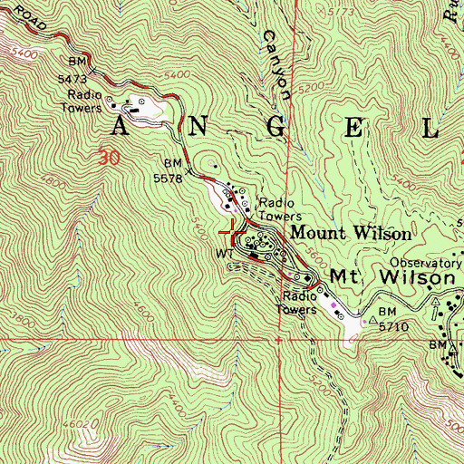 Topographic Map of KCAL-TV (Norwalk), CA