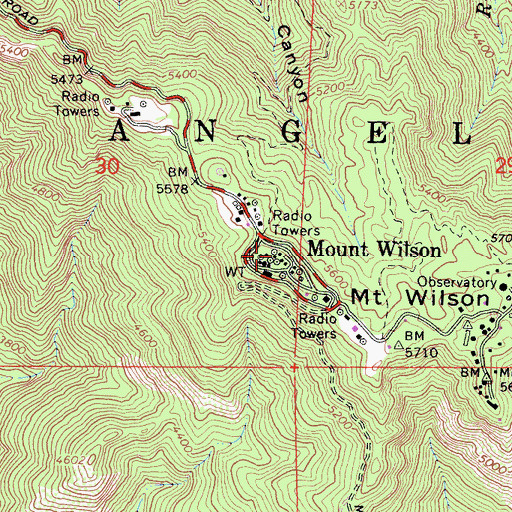 Topographic Map of KHSC-TV (Ontario), CA