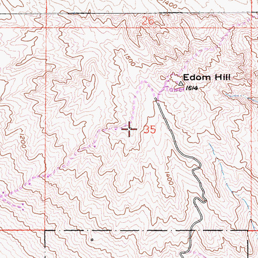 Topographic Map of KMIR-TV (Palm Springs), CA