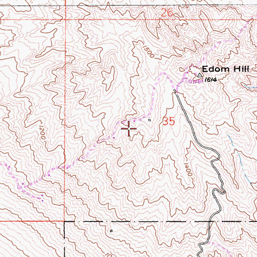 Topographic Map of KESQ-TV (Palm Springs), CA