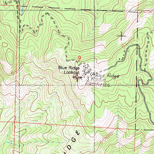 Topographic Map of KMPH-TV (Visalia), CA