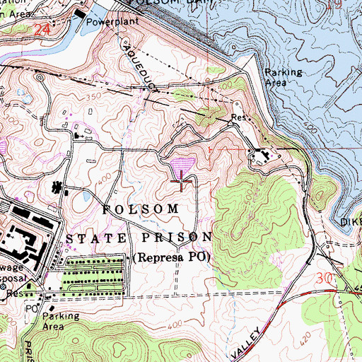 Topographic Map of Mount Stoneman 1-016 Dam, CA