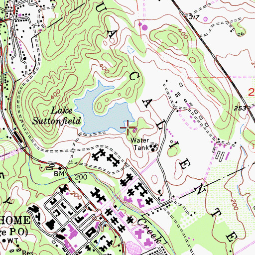 Topographic Map of Suttenfield 1-018 Dam, CA