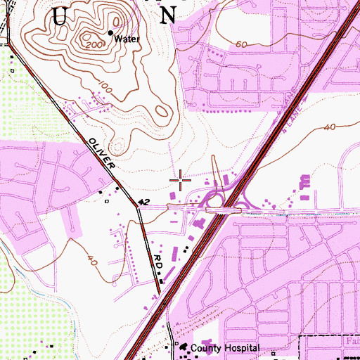 Topographic Map of Pennsylvania Creek 1-033 Dam, CA