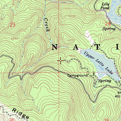 Topographic Map of Letts Valley 1-039 Dam, CA