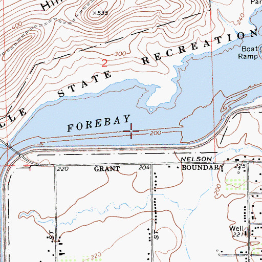 Topographic Map of Thermalito Forebay 1-054 Dam, CA