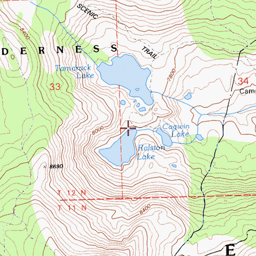 Topographic Map of Ralston Lake 1-059 Dam, CA