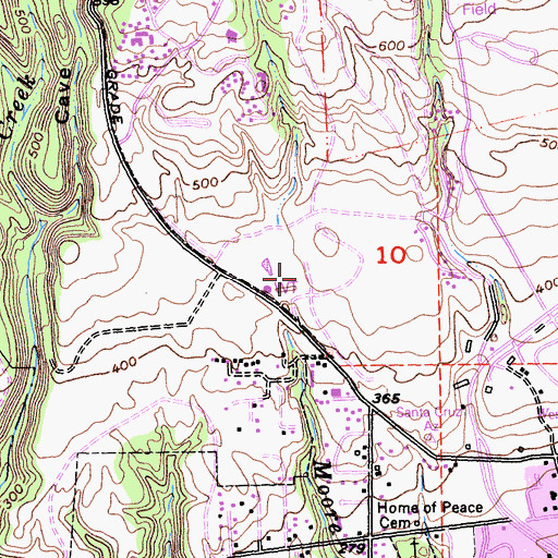 Topographic Map of Cowell Reservoir 1-060 Dam, CA