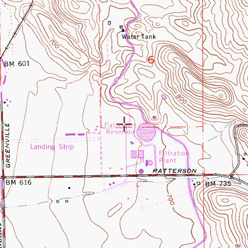 Topographic Map of Patterson 1-062 Dam, CA