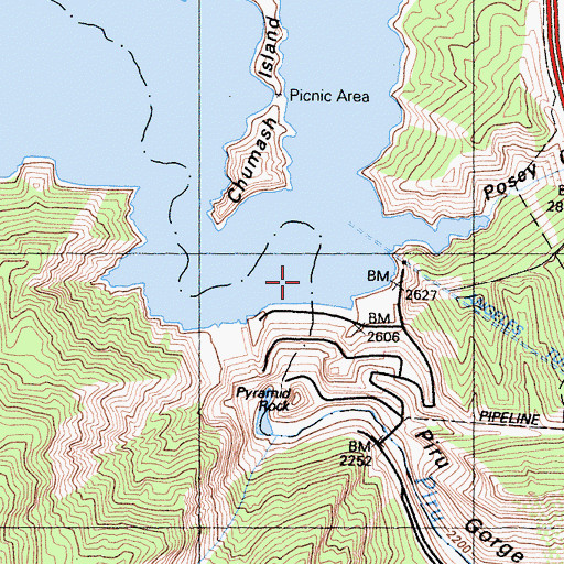 Topographic Map of Pyramid 1-066 Dam, CA