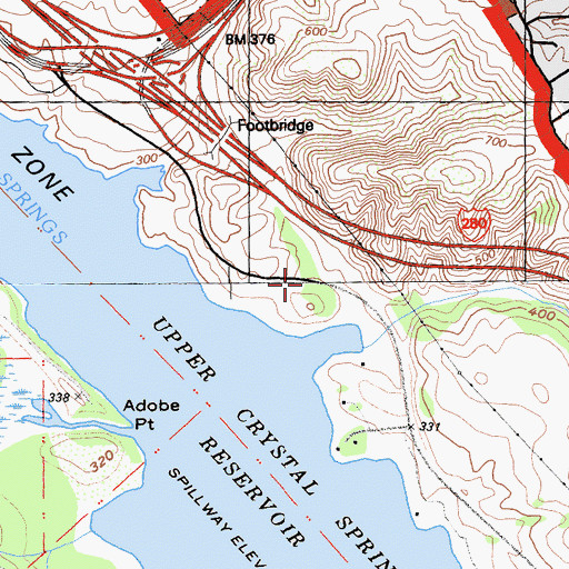 Topographic Map of Canada Road 1-069 Dam, CA