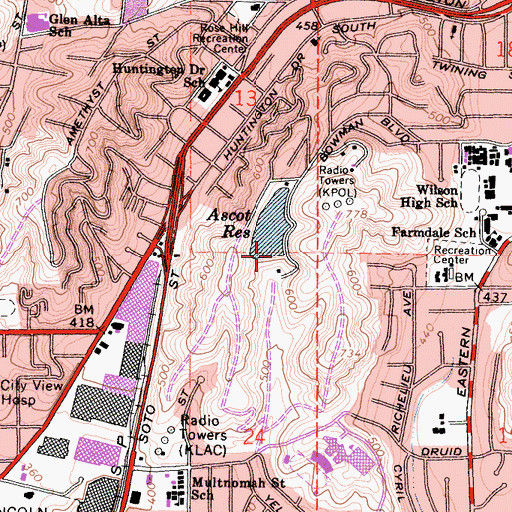 Topographic Map of Ascot 6-000 Dam, CA