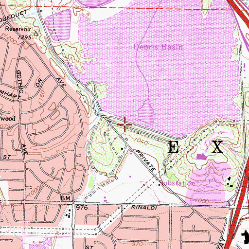 Topographic Map of Lower San Fernando 6-015 Dam, CA