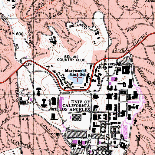 Topographic Map of Sawtelle Pressure Break Reservoir 6-021 Dam, CA