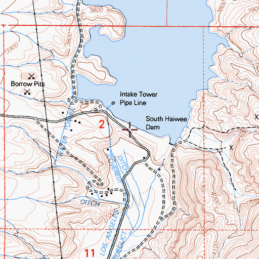 Topographic Map of Haiwee 6-024 Dam, CA