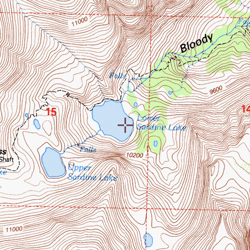 Topographic Map of Sardine Lake 6-036 Dam, CA