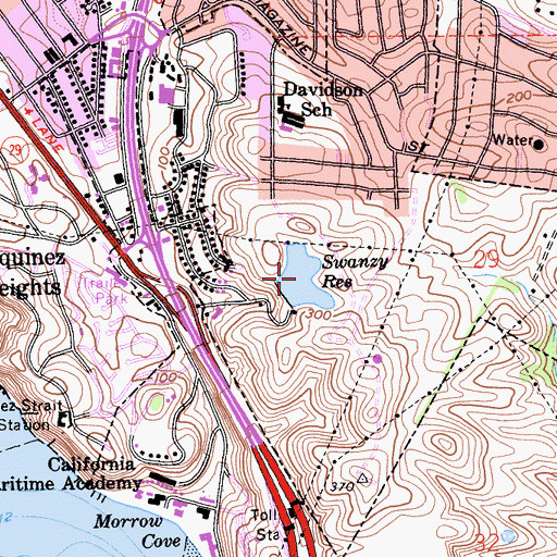 Topographic Map of Swanzy Lake 14-005 Dam, CA