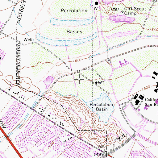 Topographic Map of Devils Canyon Dike Number 1 17-002 Dam, CA