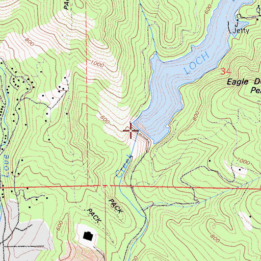 Topographic Map of Newell 23-002 Dam, CA