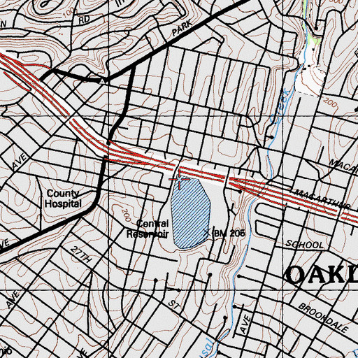 Topographic Map of Central 31 Dam, CA