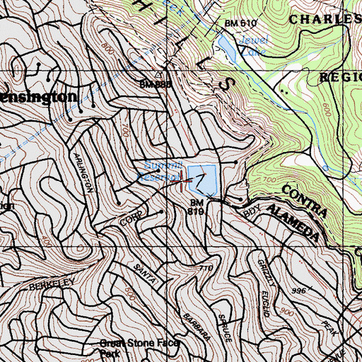 Topographic Map of Summit 31-012 Dam, CA