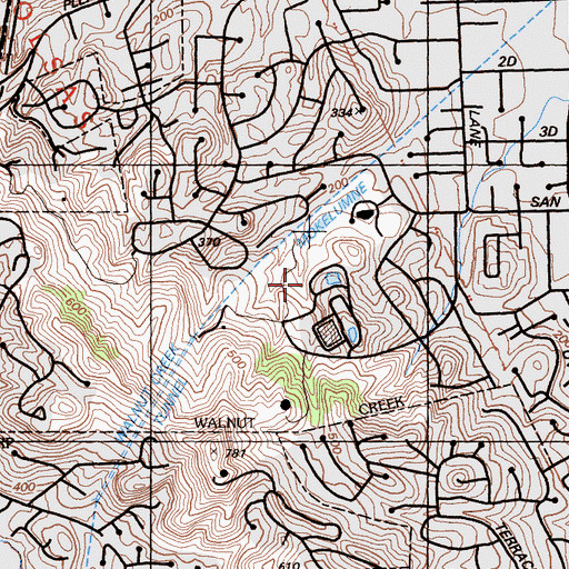 Topographic Map of Walnut Creek Clearwell 31-019 Dam, CA