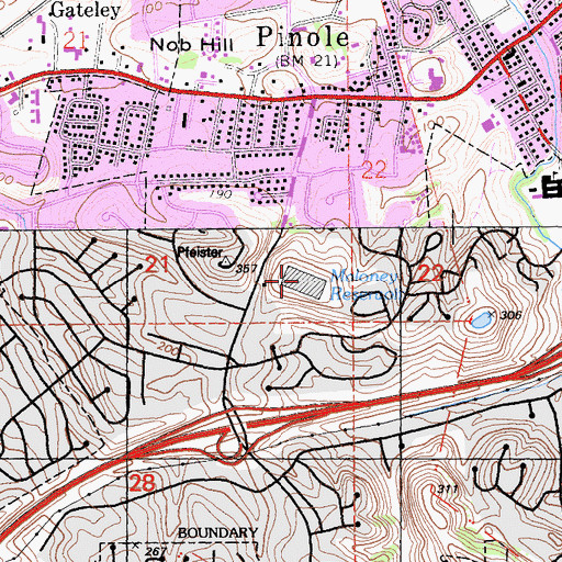 Topographic Map of Maloney 31-024 Dam, CA