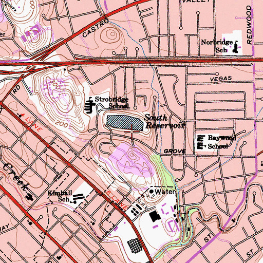 Topographic Map of South 31-025 Dam, CA