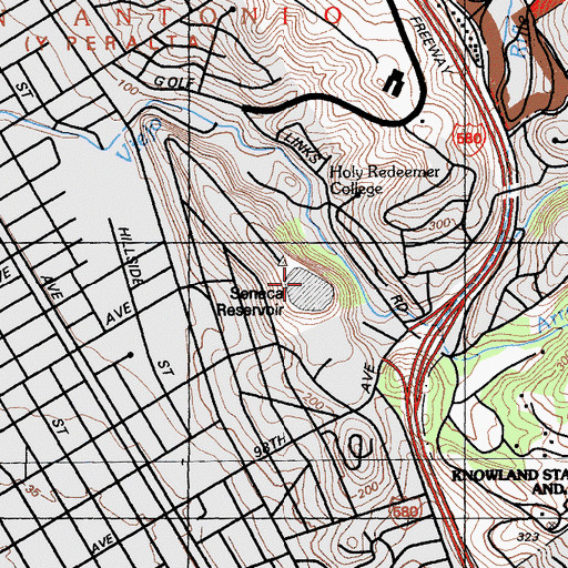 Topographic Map of Seneca 31-026 Dam, CA