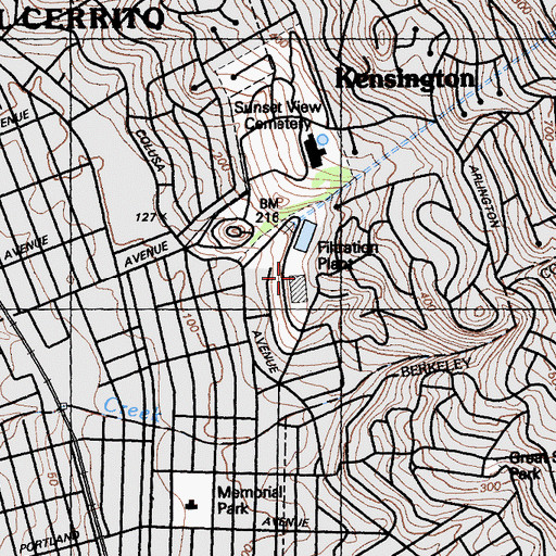 Topographic Map of San Pablo Clearwell 31-029 Dam, CA