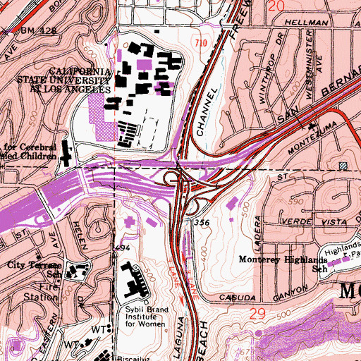 Topographic Map of Laguna Regulating Basin 32-022 Dam, CA